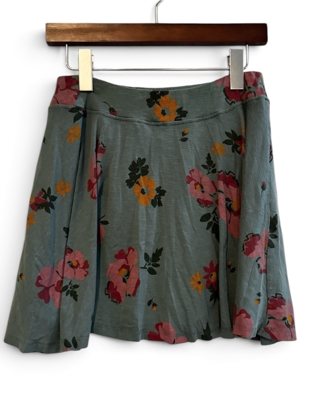 Toad & Co skort Floral A-Line Mini Sage Green floral size small
